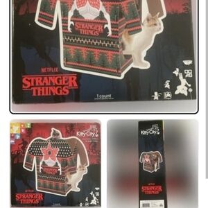 Stranger Things Cat Sweater Toy - Black and Red